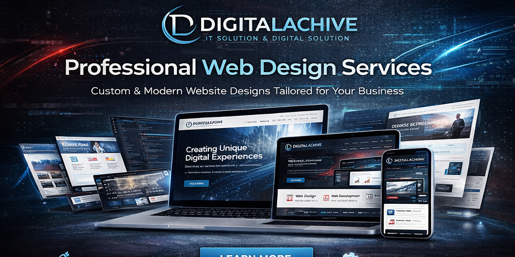 Digital Achive website designing company in Delhi offering creative web design services